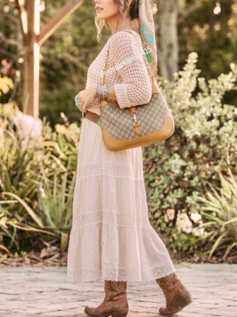 Gucci Jackie O 1961 hobo bag GG purse vintage monogram shoulder bag chain strap - Picture 16 of 17